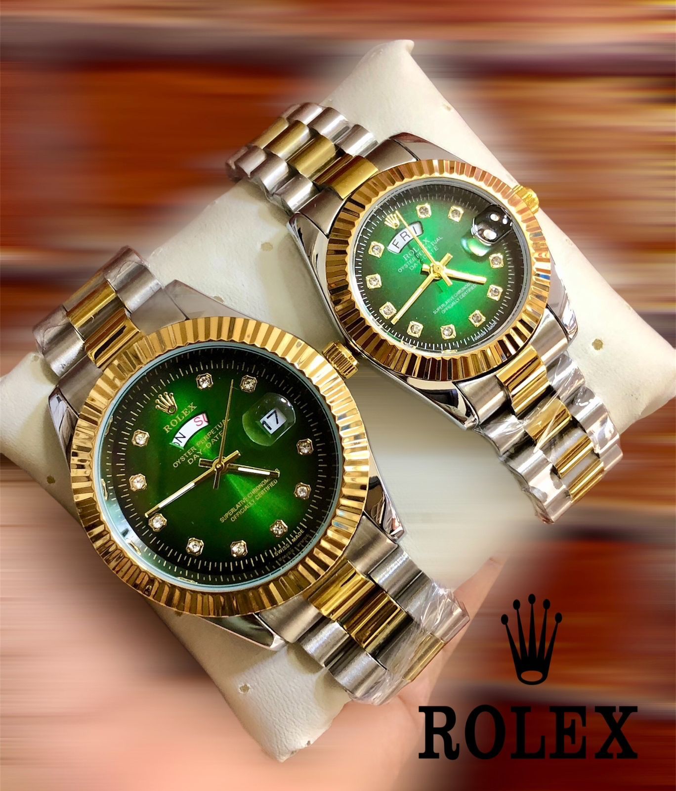 Rolex Steel Duo Set with Box - Zabcart