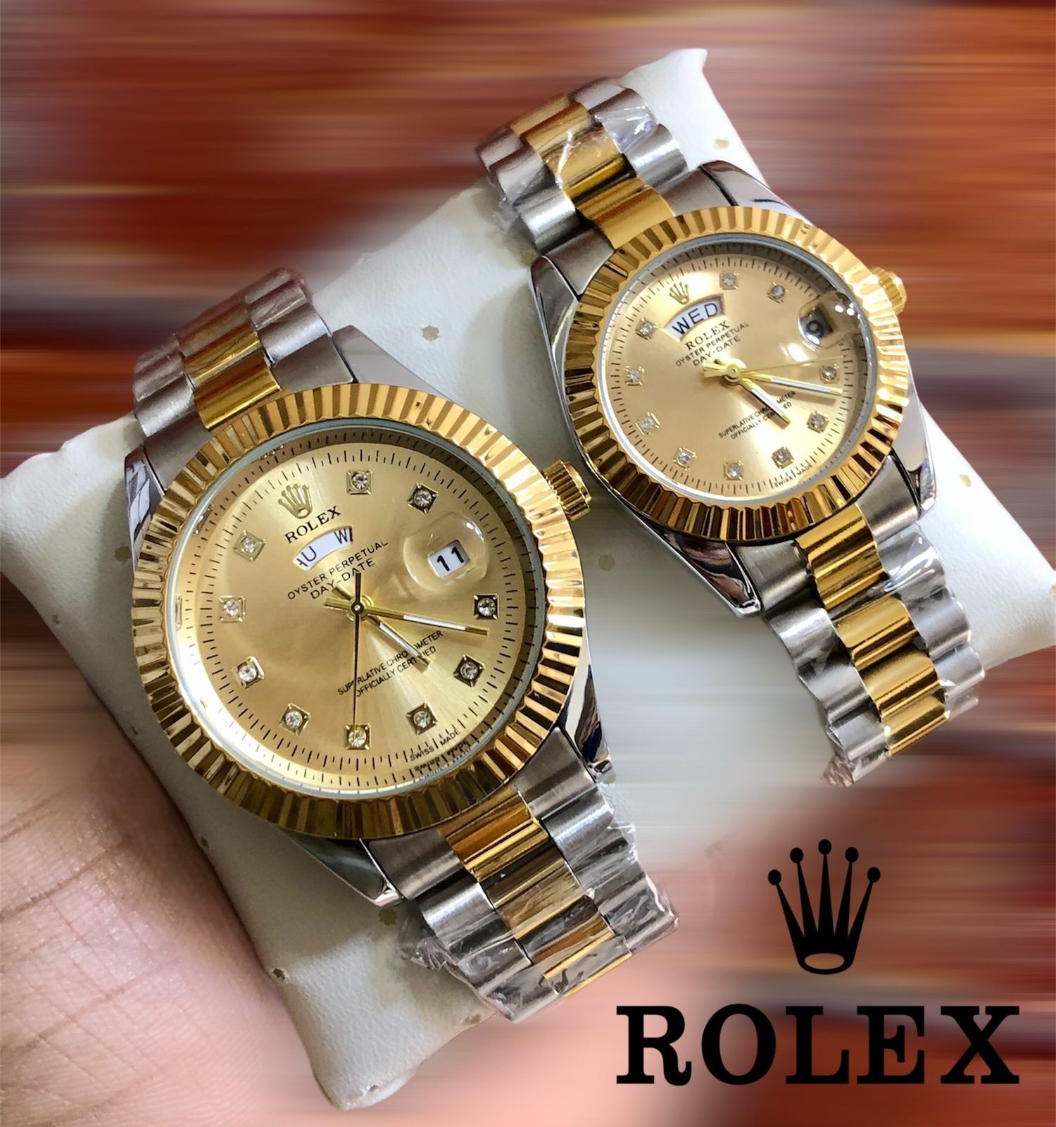 Rolex Steel Duo Set with Box - Zabcart
