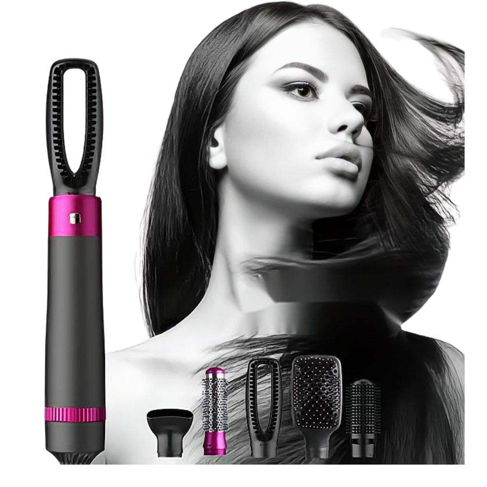 HOT AIR BRUSH | DRY, STYLE, AND VOLUMIZE | IONIC TECHNOLOGY (5-IN-1) - Zabcart