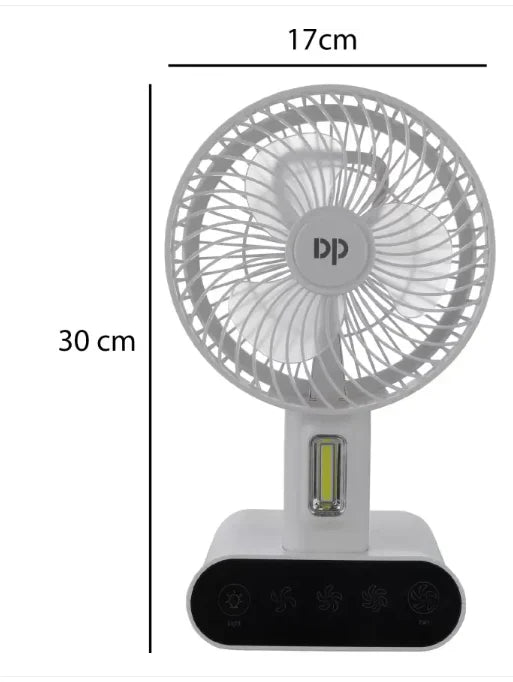 Rechargeable LED Fan - Zabcart