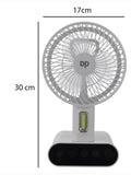 Rechargeable LED Fan - Zabcart