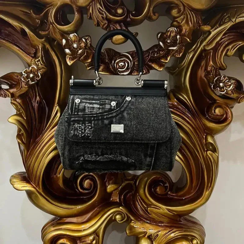 LUXURY DENIM SICILY BAG - Zabcart