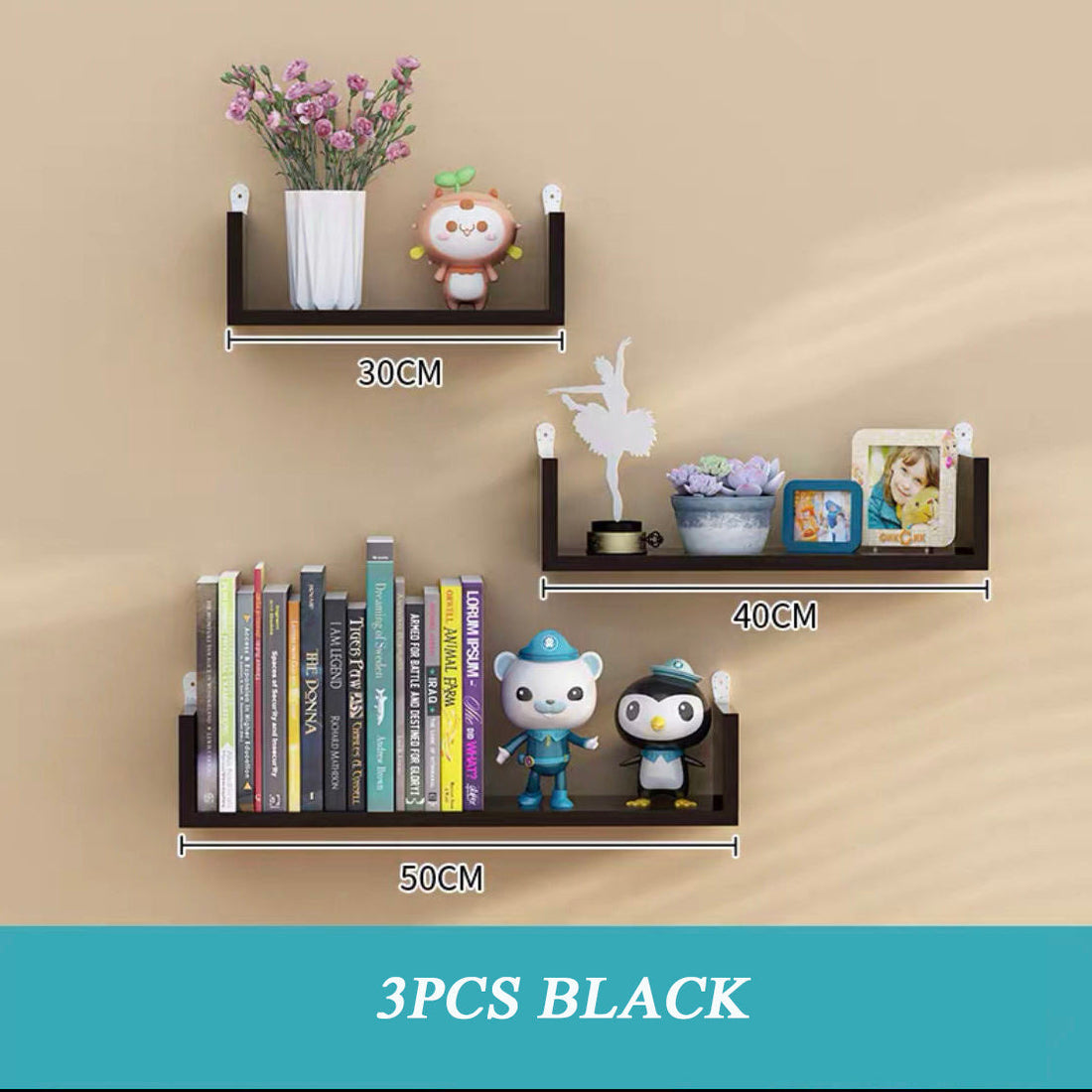 Wooden Wall Hanging Shelves Living Room Decor - Zabcart