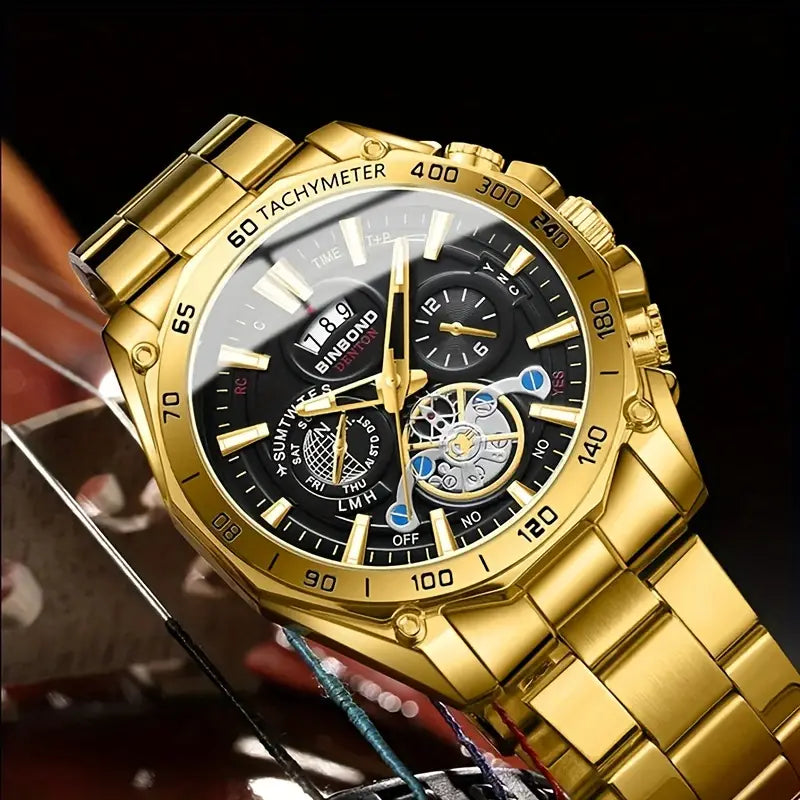 BINBOND LUXURY MENS WATCH - Zabcart