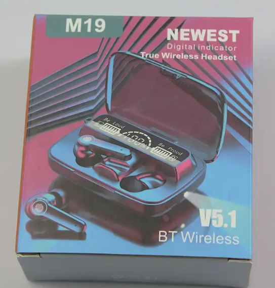 Black M19 Bluetooth Earphones - Zabcart