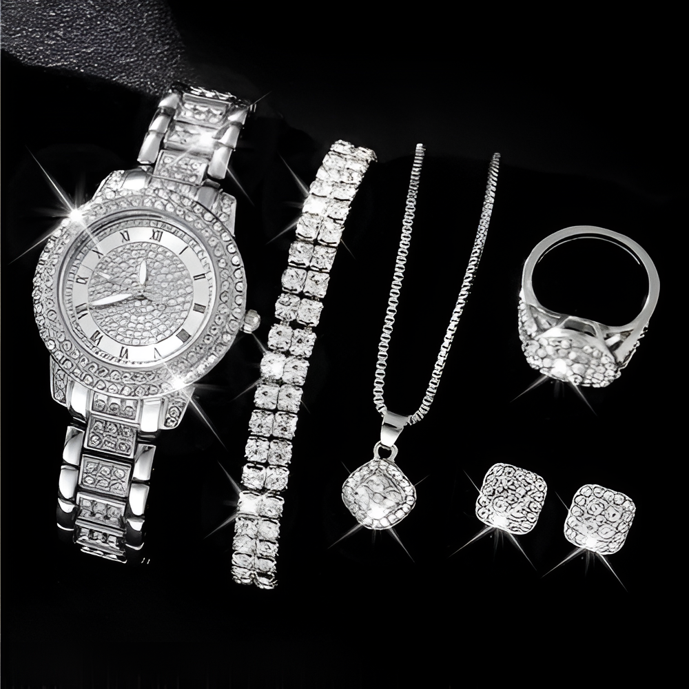 Butterfly Watch & Jewelry Set 6PCS - Zabcart