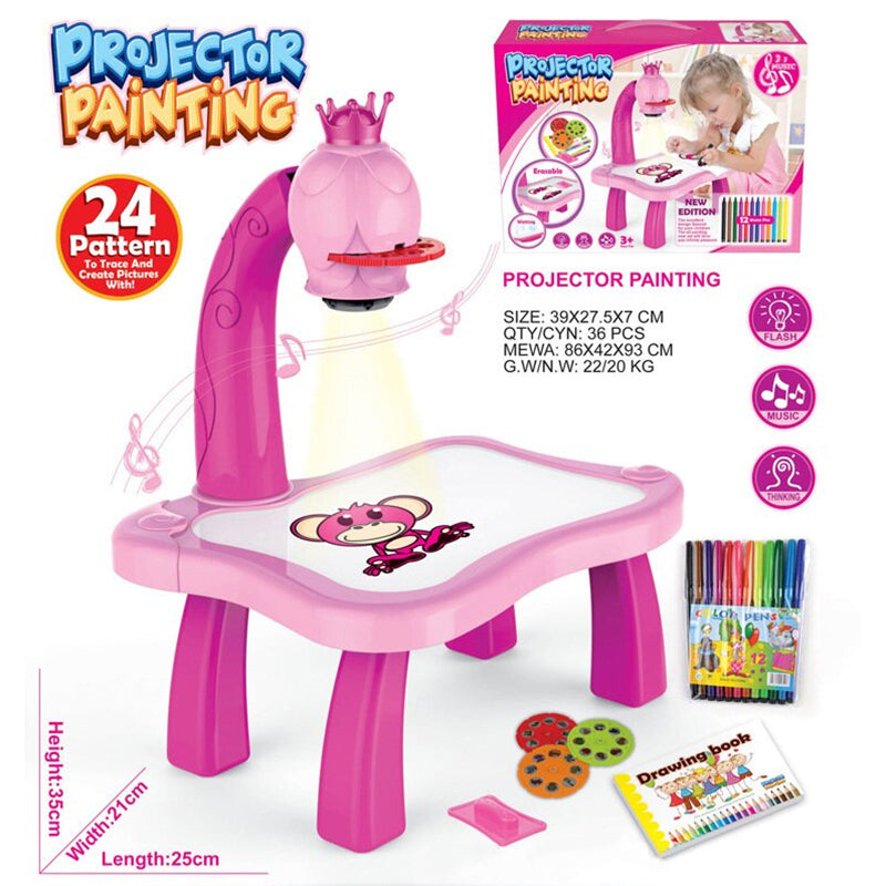 LED Projector Art Painting Table for Kids - Zabcart